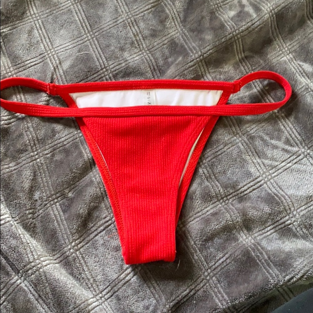 Red ZAFUL bikini bottoms size small cheeky